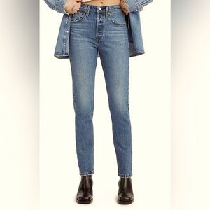 Levi's Premium Denim high rise Medium wash 501 skinny